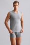 Egyptian Modal by Tencel Hercules Slim Fit V-Neck Sports Athlete Undershirt / T-Shirt Gray Melange