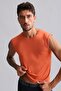 Egyptian Modal by Tencel Hercules Slim Fit Crew Neck Sports Athlete Undershirt / T-Shirt Rust Red - 3