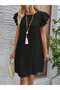 Women's Short Sleeve Crew Neck Ruffle Short Wrap Dress - 4