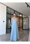 Ring Detail Dress Blue - 8