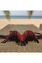 Women's Beachwear Black Color Red Tassel Backed Padded Bikini Top Bb2543 - 4