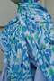 Botanical Pattern Cotton Shawl-White