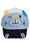 3D Eared Face Pattern 0-24 Months Cap Hat - White - 2