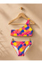 Girls' Beach and Pool Swimsuit Set I Girls' Patterned Swimsuit Set I Girls' Stretchy Fabric Swimsuit Set I 2-12 Years Old Swimsuit Set - 3