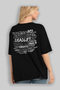 Deadlift Oversize Back Printed Black T-Shirt 100% Cotton Streetwear Premium Comfort Fit - 4
