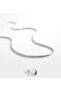 Textural Women's Necklace, 925 Sterling Silver, Chain Necklace, Handmade Adjustable Jewelry - 2