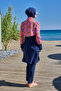 Remsa Sport Lycra Full Covered Hijab Swimsuit R133 Dark Navy Blue Colorpare - 6