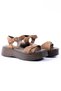Genuine Leather Tobacco Color Padded Sole Women's Sandals Shoes - Rgn50 - 2