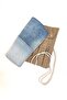 Light Blue Denim Roll-Up Brush Holder Pen Holder - 4