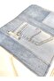 Light Blue Denim Roll-Up Brush Holder Pen Holder - 7