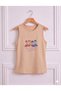 Flamingo Printed Women's (Off Shoulder) Sleeveless T-Shirt with Straps - 2