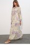 Women's Lilyum Fabric Long Hijab Dress 1513 - Powder - 3