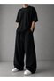 2-Piece Tracksuit for Men (Black-Grey) Oversize Summer Tracksuit Set - Baggy Comfortable Fit 2-Piece Economic Package - 2
