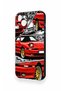 Red Supra Patterned Silicone Case Compatible with iPhone 14 Plus/15 Plus - 4