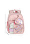 Twill Transparent Patterned Sweet Cute Girl Nursery Kindergarten Preschool Bag with Small Mini Wallet as a Gift. - 2