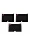 Papatya Women's 3 Pcs Black Laser Cut Seamless Boxer Panties Slip 3-Pack 2852-Y - 3