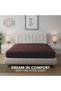 1-Piece Microfiber Fitted Sheet Striped, Color: Chocolate, Size: Double (120×200 cm) - 6