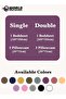 3 Piece Luxury Purple Striped Bed Sheet Set with 1 Flat Sheet and 2 Pillowcases for Hotel and Home - 2