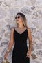 Black slim strap dress - 2