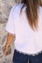 White Lace Detailed Short Sleeve Tshirt - 4