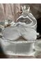 Off-White Satin Sleeping Set 4-Piece Eye Patch/Sleep Mask Buckle Bandana Storage Bag - 2