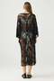 Front-Tie Long Beach Dress with Embroidery Detail Black - 4
