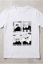 Unisex White Satoru Gojo Sensei Manga 4 Panel Jujutsu Kaisen Anime Printed Regular T-Shirt