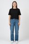 Women Crew Neck Short Sleeve Brand Logo T-Shirt, Black - 2