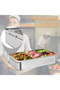 6 Pack Hotel Pans,4" Deep Full Size Steam Table Pans,Full Size Food Pan,Half Size Hotel Pans[NSF Certified],Catering Food Pan Commercial Stainless Steel,Handle + No Lid - 3