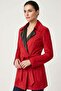 Victoria Women's Black Leather Red Suede Double-Sided Genuine Leather Jacket