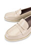 Women's Genuine Leather Beige Loafers - 3