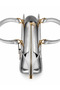 Livia Women's Gold Detailed Silver Cross Strap Shoulder Bag - 4