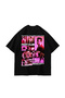 Black Fight Club Oversize Printed Unisex T-Shirt - 5