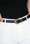 Twist Patterned Gold Buckle Women's Belt Dress Belt Shirt Belt Trouser Belt - 2