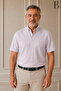 Relaxed Fit Classic Men's Dad Short Sleeve 100% Cotton Linen Shirt - 2