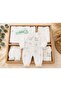 Unez Muslin Daisy Embroidered 10-Piece Newborn Hospital Discharge Set Ecru - 3