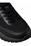 Men's Thick Heel Leather Laced Comfortable Sole Black Sneaker - 4