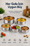 5-Piece Stainless Steel Storage Container Set Steel Mixing and Storage Container with Transparent Lid - 2