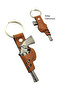 45 Piece Bulk Cowboy Tbn Keychain with Tan Case - Black Matte - 7