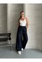 Women's Wide Leg High Waist Tencel Summer Jeans with Elastic Waistband - 2