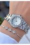 New Season Silver Color Women's Wristwatch - with Bracelet Gift - 2