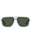 UV Protected Sunglasses Matte Black Frame Green Mirror Lens 59mm - TH-2110/S-003 - 2