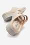 2 Buckle Women's Slippers Beige - 4