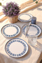 Azure Nordic Cake Plate 22 cm 4 Pieces 21424 - 3