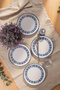 Azure Nordic Cake Plate 22 cm 4 Pieces 21424 - 2
