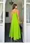 Aerobin Fabric Adjustable Strap Long Pistachio Green Dress - 8