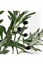 122 cm Artificial Olive Tree Double Trunk – Lifelike & Maintenance-Free with White Planter, Suitable for Living Room & Office - 7