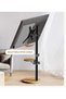 Wooden Floor Monitor Stand with Tray and Wheels for 14-43 inches Screen Monitors or TV, Max Load Bearing 20KG - 3
