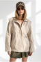 Women's Oversize Zippered Gabardine Jacket with Stone Pockets and Shoulder Detail Ckt-19000536 - 4