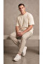 Men's Beige Parachute Fabric Pocket Zipper Sweatpants with Back Pockets - 8